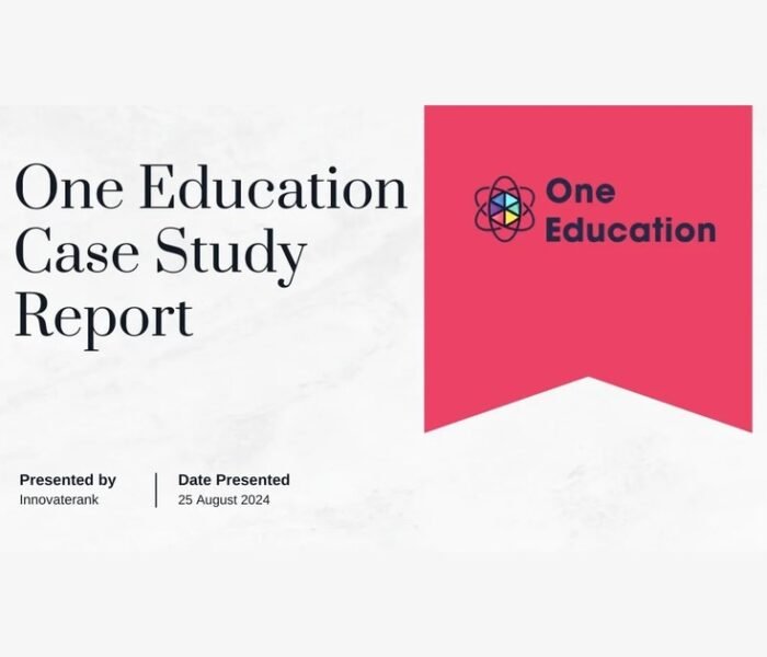One Education SEO case study report cover, presented by Innovate Rank