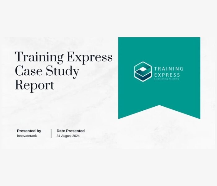 Training Express SEO case study report cover, presented by Innovate Rank